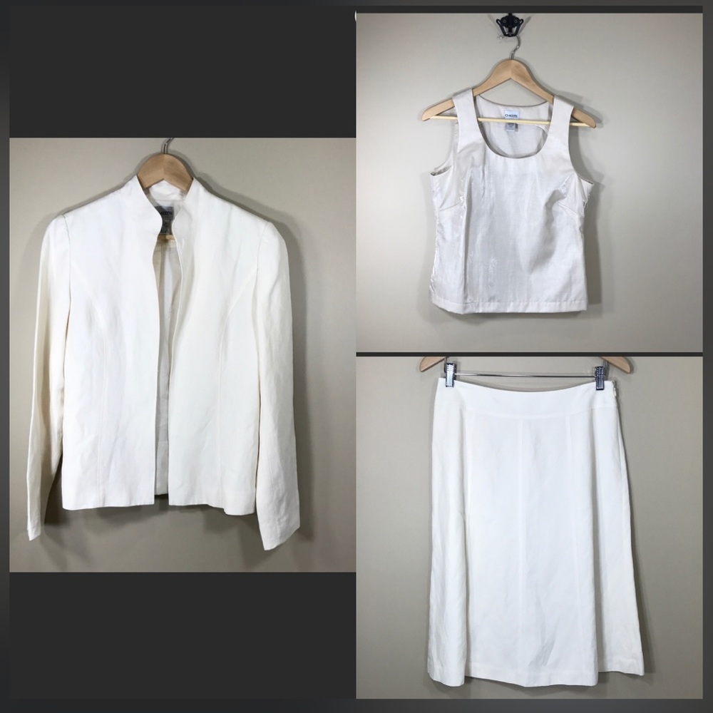 Bundle of Chico's blazer, top and skirt, size 0X